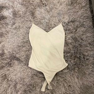 Thin strap white/cream bodysuit